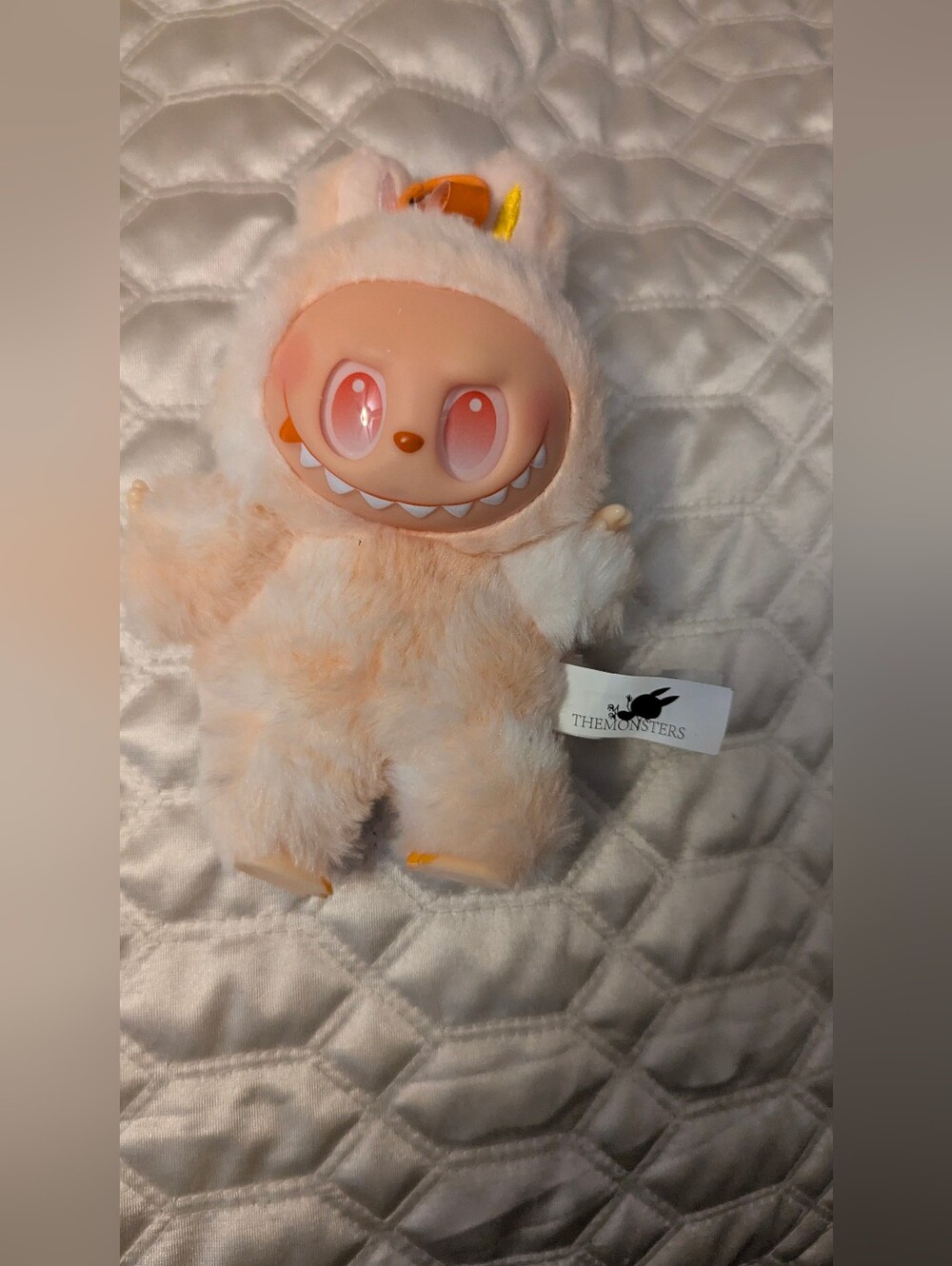 HAPPINESS The Monsters Plush Monster Doll - Peach & Cream Fuzzy Figure